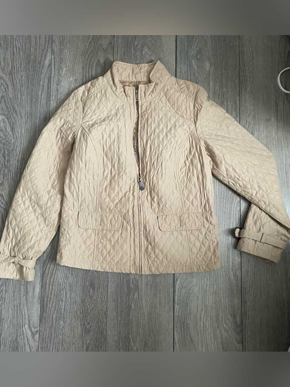 Merona Light Beige Quilted Jacket